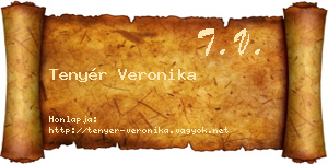Tenyér Veronika névjegykártya